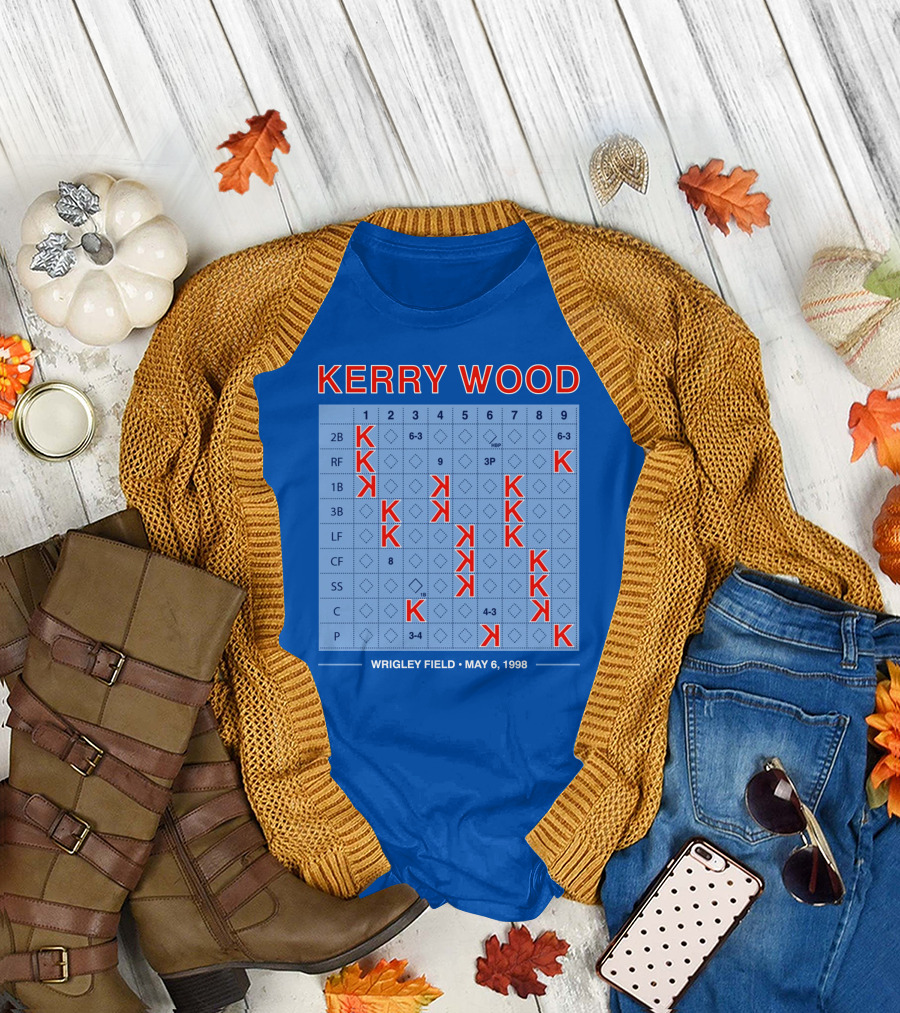 Kerry Wood Wrigley Field 20 Strikeouts May 6 1998 Scorecard T-Shirt