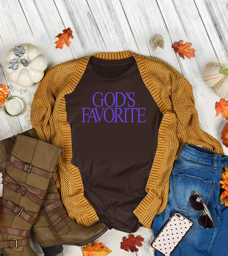 Lilipropaganda God's Favorite Text in Bold Purple Letters T-Shirt