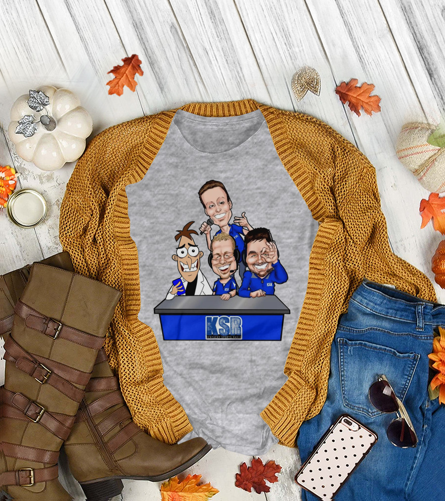 BigBlueAndrew Kentucky Sports Radio KSR Cartoon Panel T-Shirt