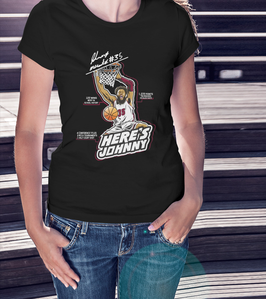 Here's Johnny Mccants #35 Basketball Achievements And Highlights T-Shirt