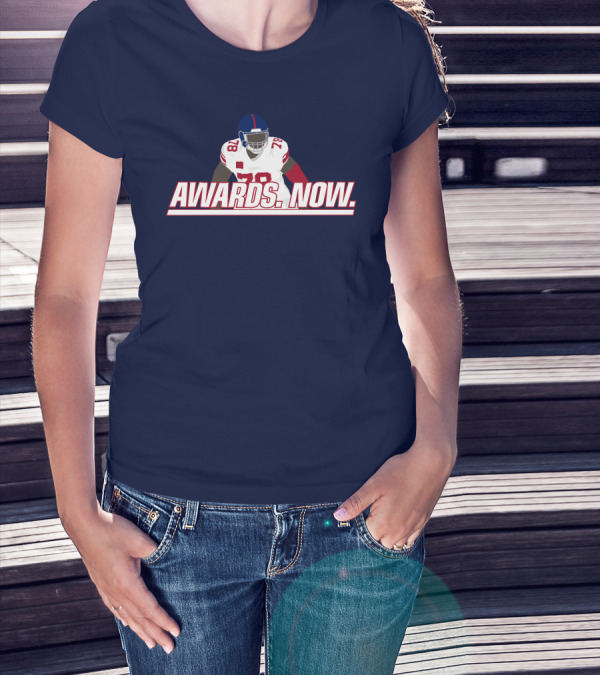 Jomboy Media Awards Now Andrew Thomas Giants 78 Football T-Shirt