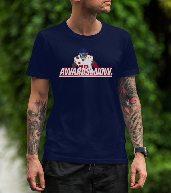 Jomboy Media Awards Now Andrew Thomas Giants 78 Football T-Shirt