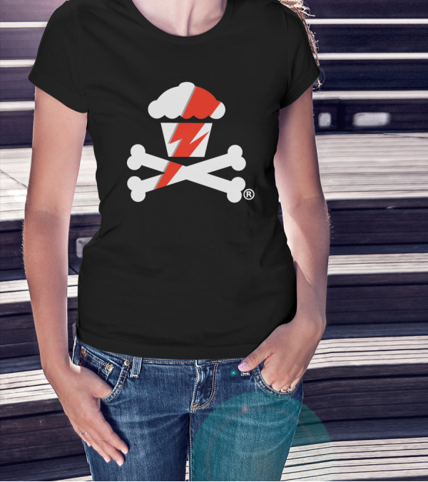 James Gunn Cupcake Crossbones Logo With Lightning Bolt T-Shirt
