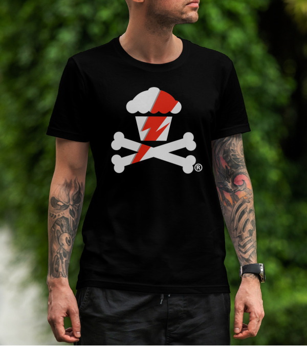 James Gunn Cupcake Crossbones Logo With Lightning Bolt T-Shirt