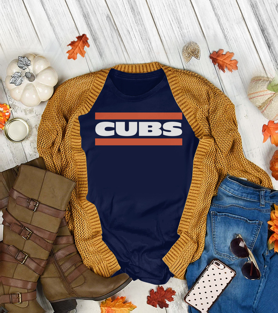 Obvious Cubs Vintage Style Navy Baseball Team Fan Gear T-Shirt