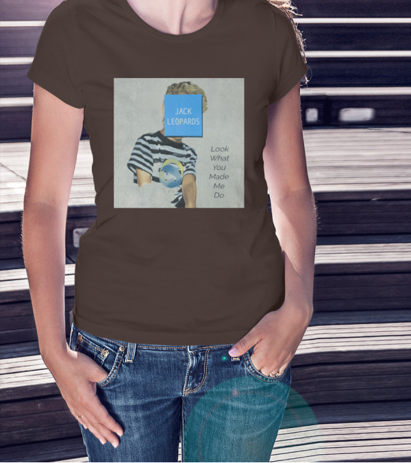 Jack Leopards Look What You Made Me Do Striped Shirt Blue Square T-Shirt
