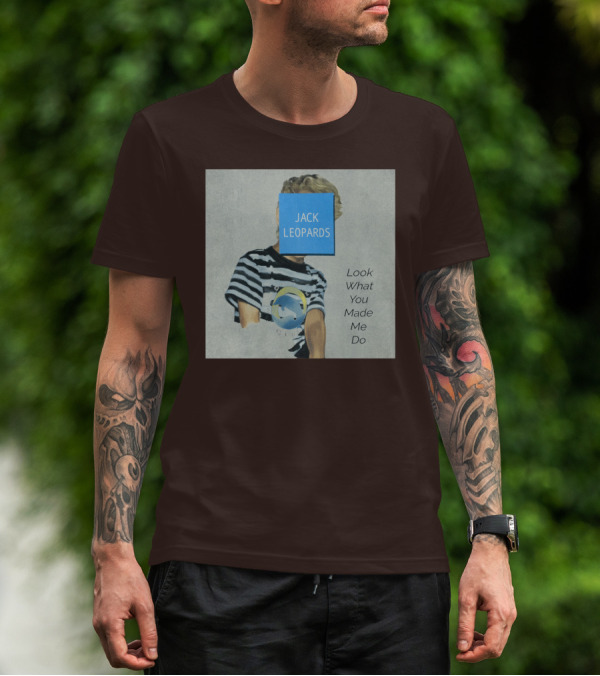Jack Leopards Look What You Made Me Do Striped Shirt Blue Square T-Shirt