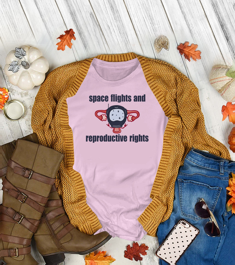 Space Flights and Reproductive Rights Emily Calandrelli Wearing Space Light T-Shirt