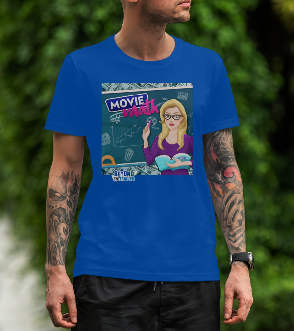Beyond The Trailer Movie Math Insights With Blonde Woman Holding Book And Remote T-Shirt