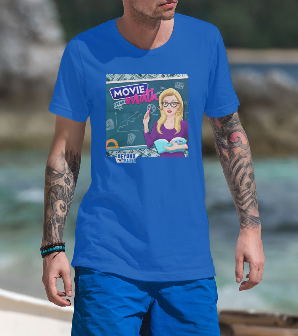 Beyond The Trailer Movie Math Insights With Blonde Woman Holding Book And Remote T-Shirt