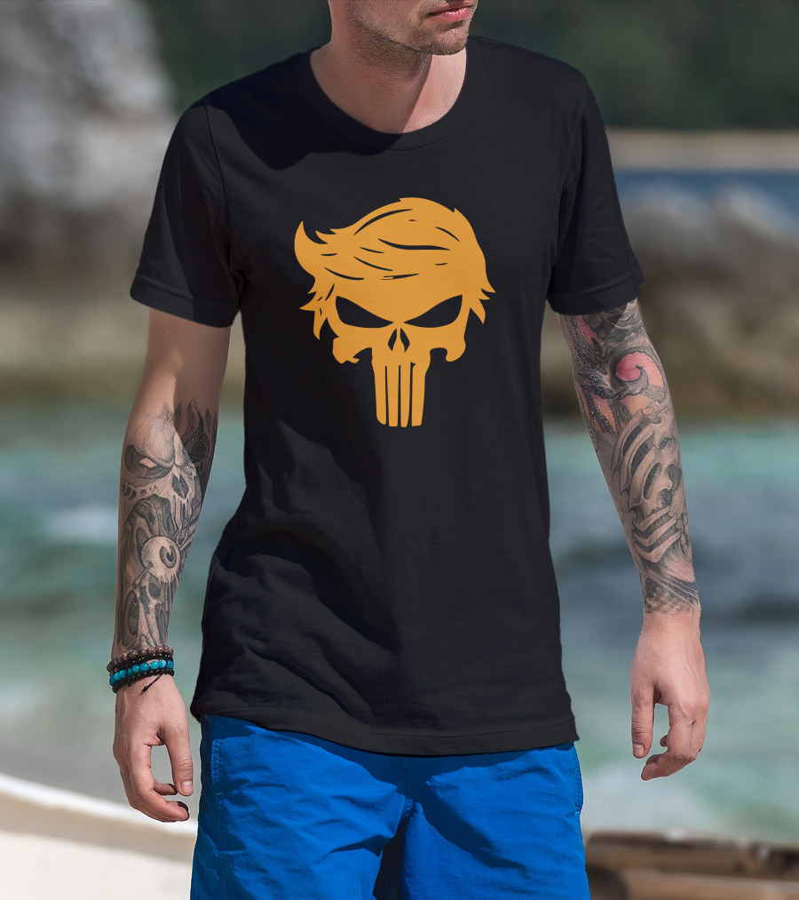 Orange Man Bad Punisher Skull T-Shirt