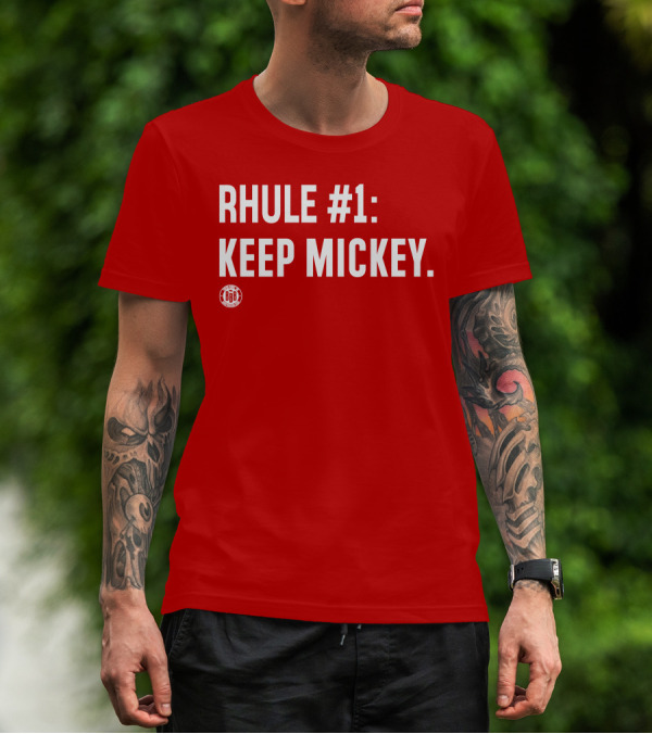 RHULE #1 KEEP MICKEY Red BBR T-Shirt