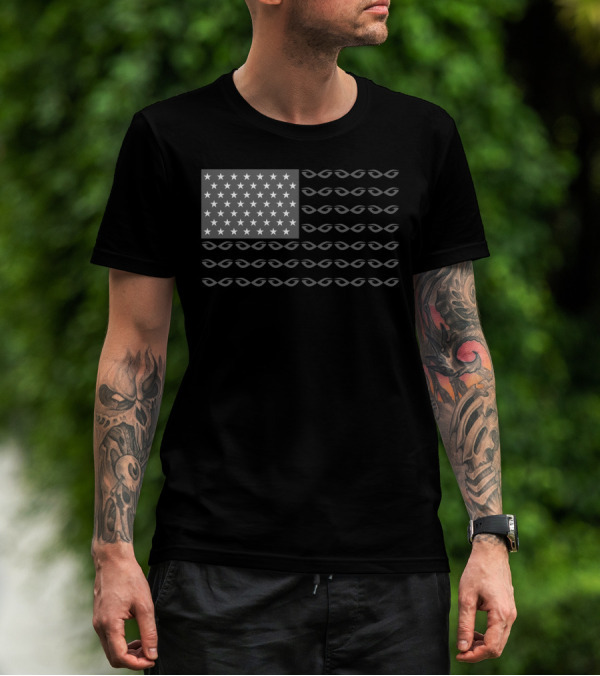 Geeks + Gamers American Flag Nerd Culture Symbol T-Shirt
