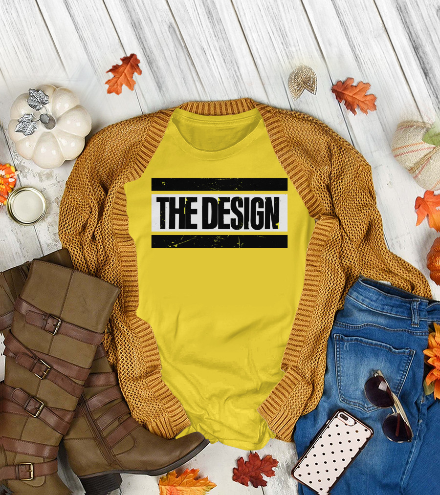 THE DESIGN Deaner Bold Yellow Background T-Shirt