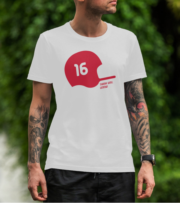 16 Thank You Lenny Football Helmet T-Shirt
