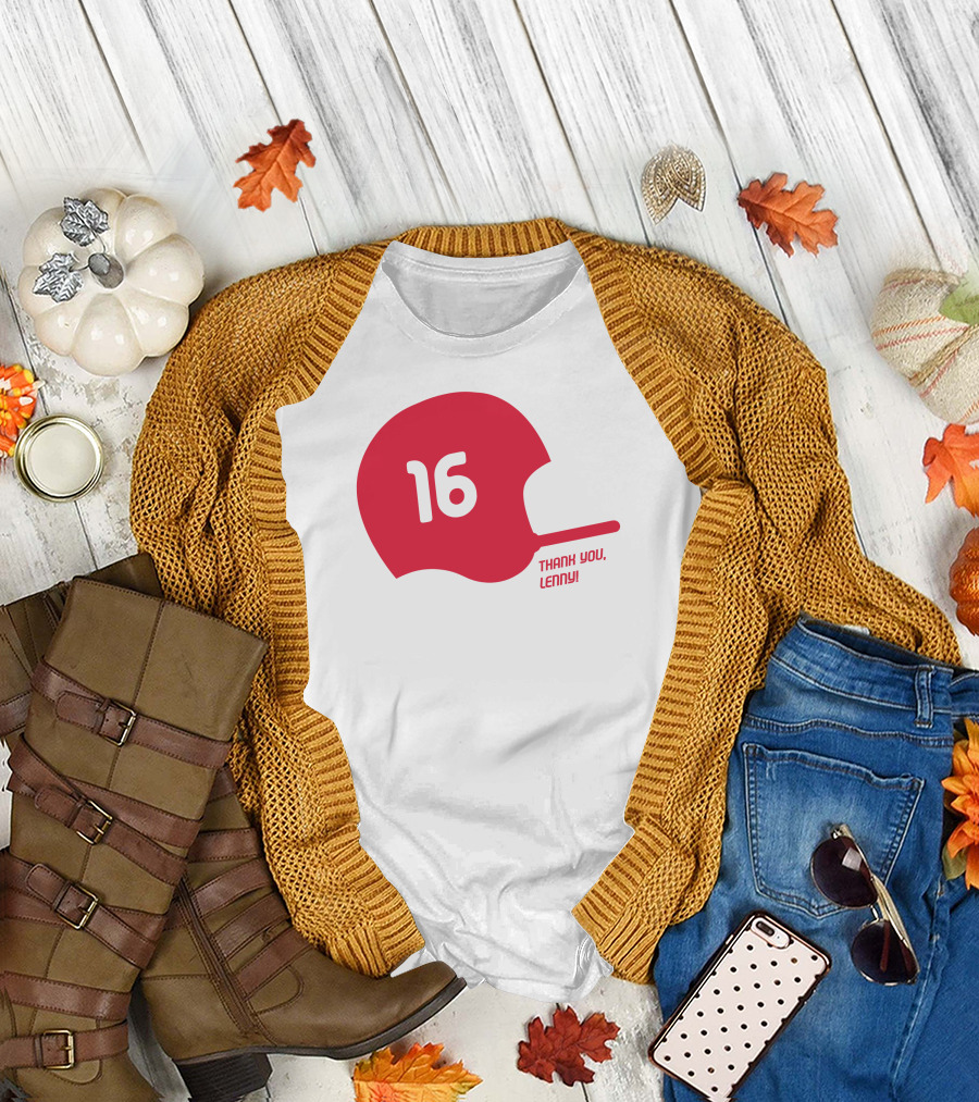 16 Thank You Lenny Football Helmet T-Shirt
