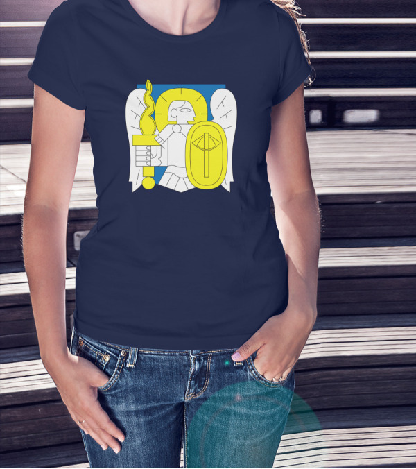 Saint Javelin Archangel Icon Kyiv Merch T-Shirt