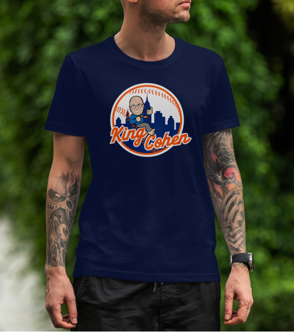 Jomboy Media Store King Cohen New York Baseball Icon Skyline T-Shirt