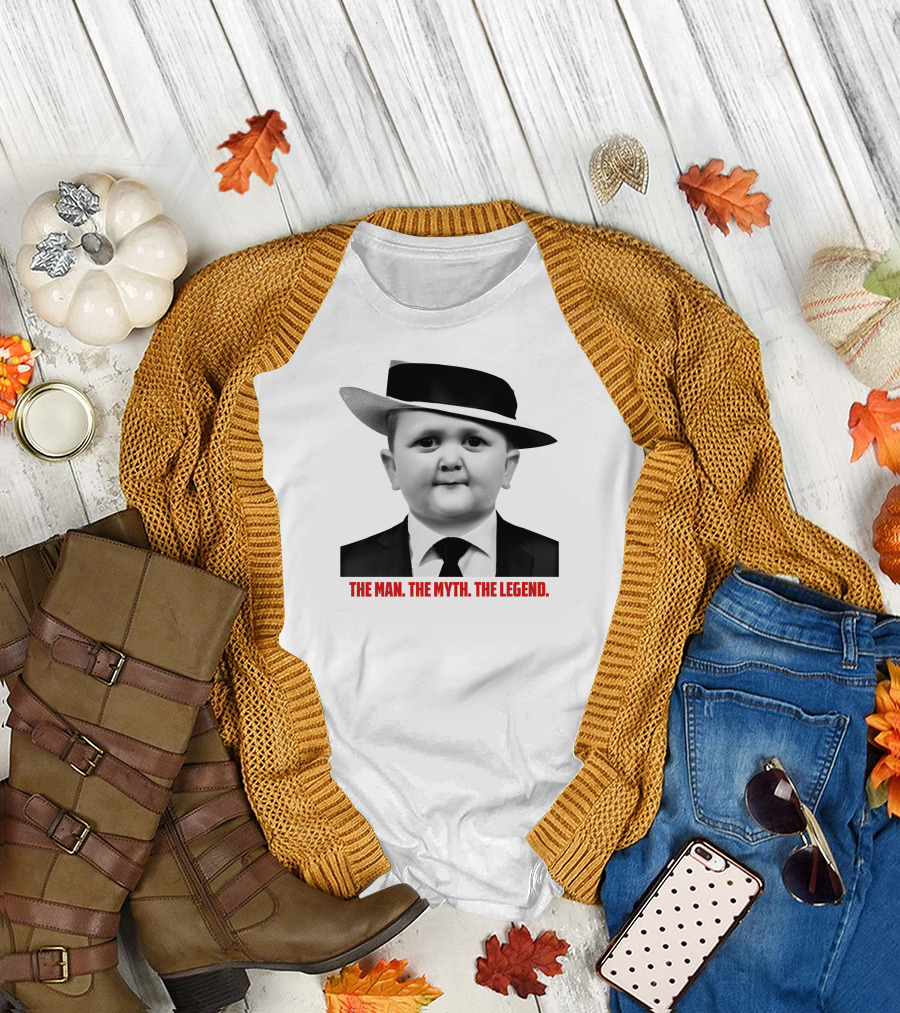 Hasbulla The Man The Myth The Legend Black Suit White Hat T-Shirt