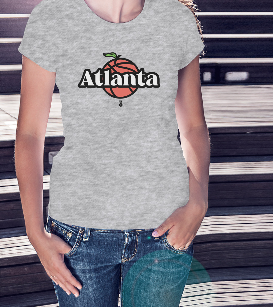 Seven Six Merch Atlanta Peach Basketball T-Shirt