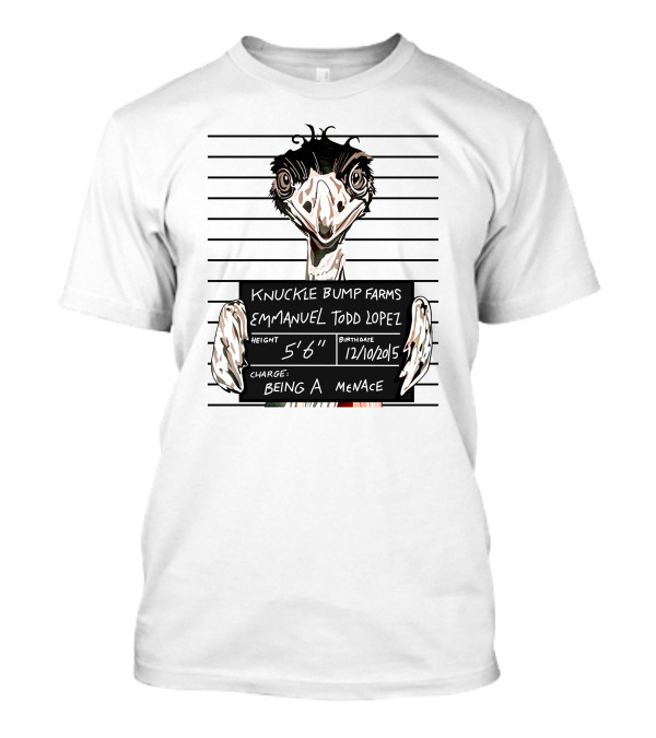Eco Sister Mugshot Emanuel Todd Lopez Knuckle Bump Farms Being A Menace T-Shirt