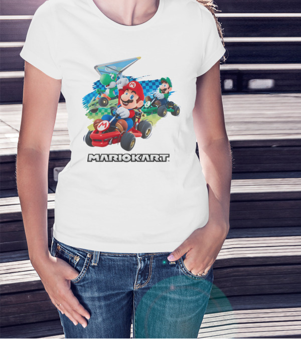 Leanbeefpatty Mariokart Characters Racing Luigi Yoshi Mario T-Shirt