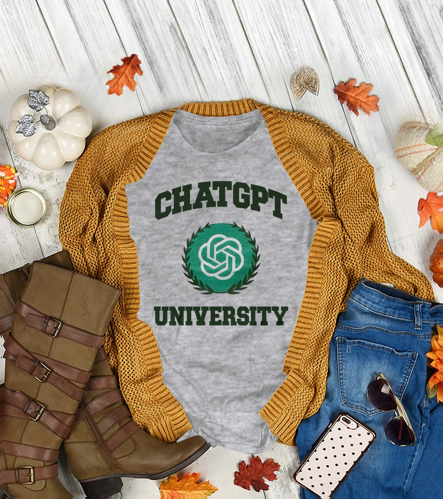 Shithead Steve Chatgpt University Laurel Emblem T-Shirt