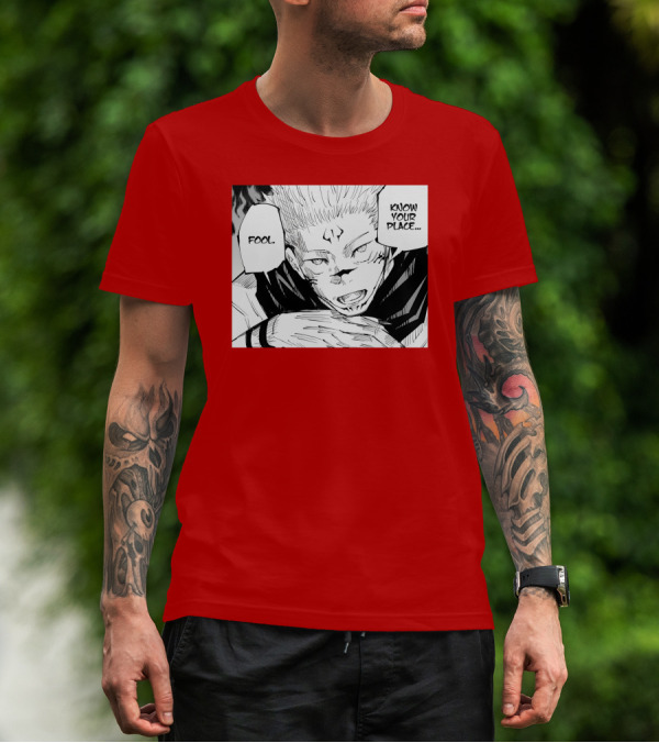 Jujutsu Kaisen Know Your Place Fool Manga Panel T-Shirt