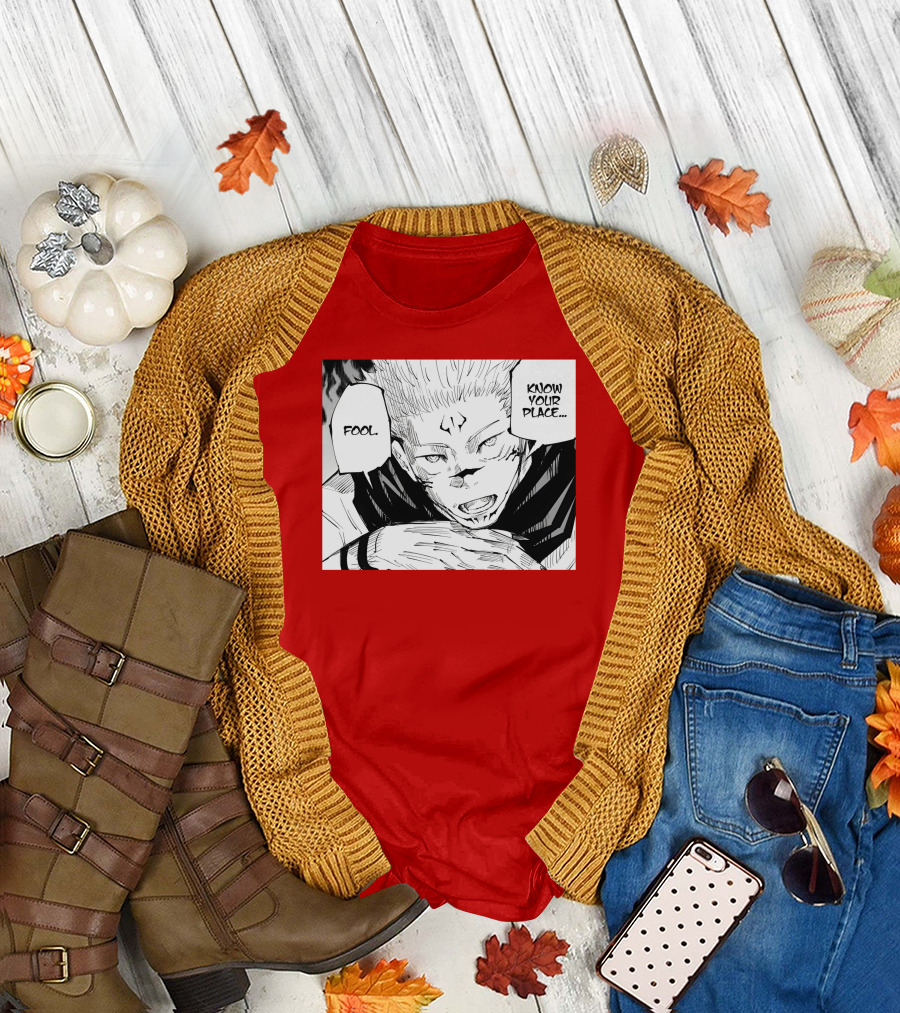 Jujutsu Kaisen Know Your Place Fool Manga Panel T-Shirt