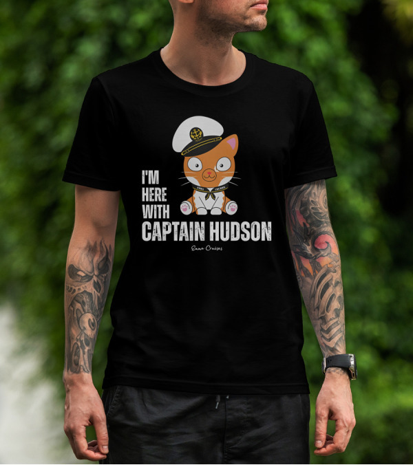 Emma Cruises I'm Here With Captain Hudson Cute Cat T-Shirt