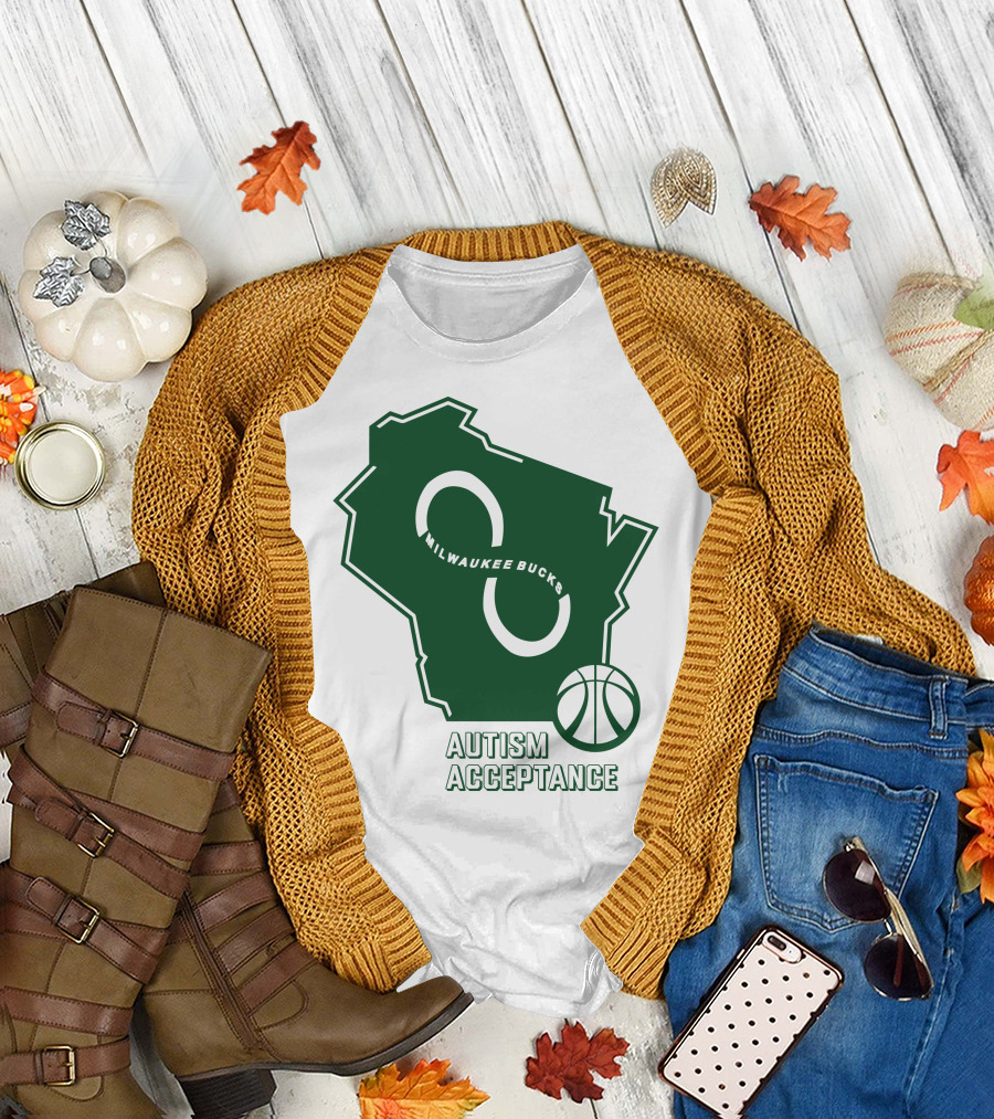 Aj Green Milwaukee Bucks Autism Acceptance T-Shirt