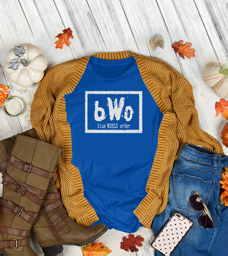 bWo Blue World Order Wrestling Inspired T-Shirt