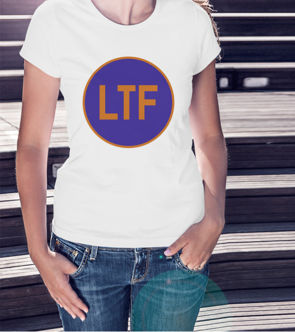 Doitfresh LTF Blue Circle Orange Border T-Shirt