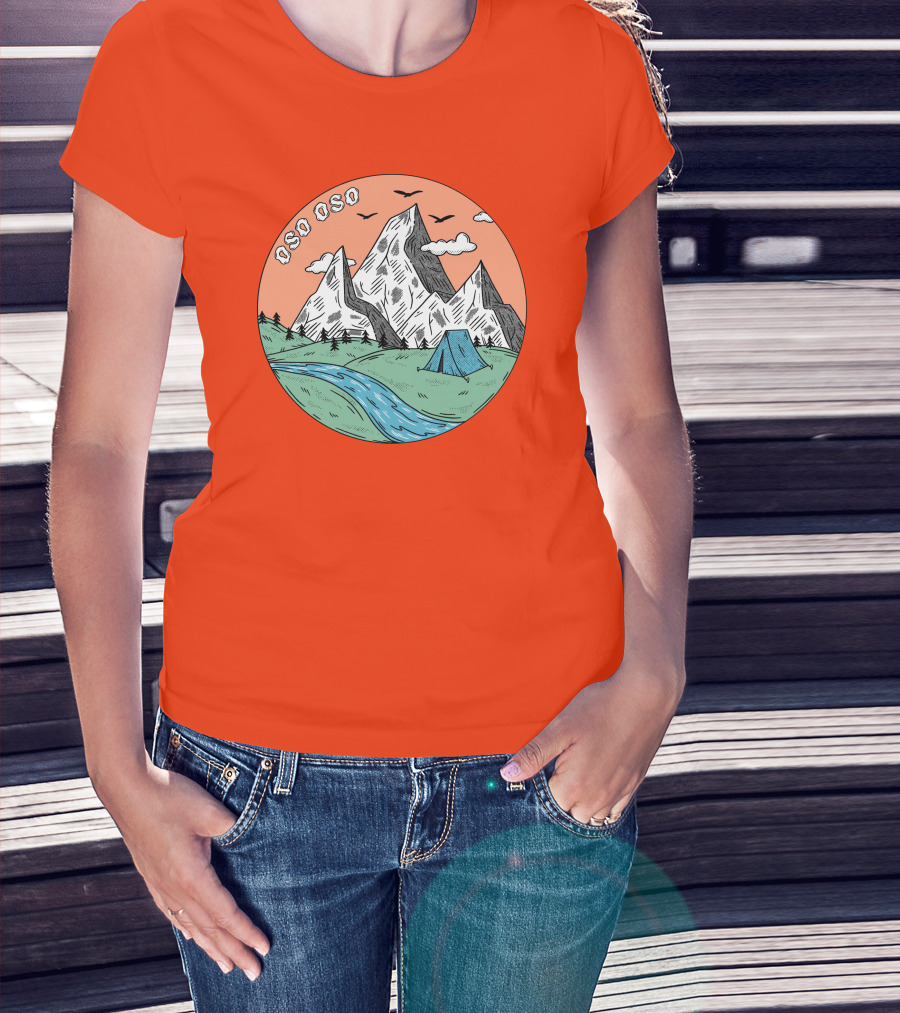 Christine Oso Oso River Tent Camping Mountains T-Shirt