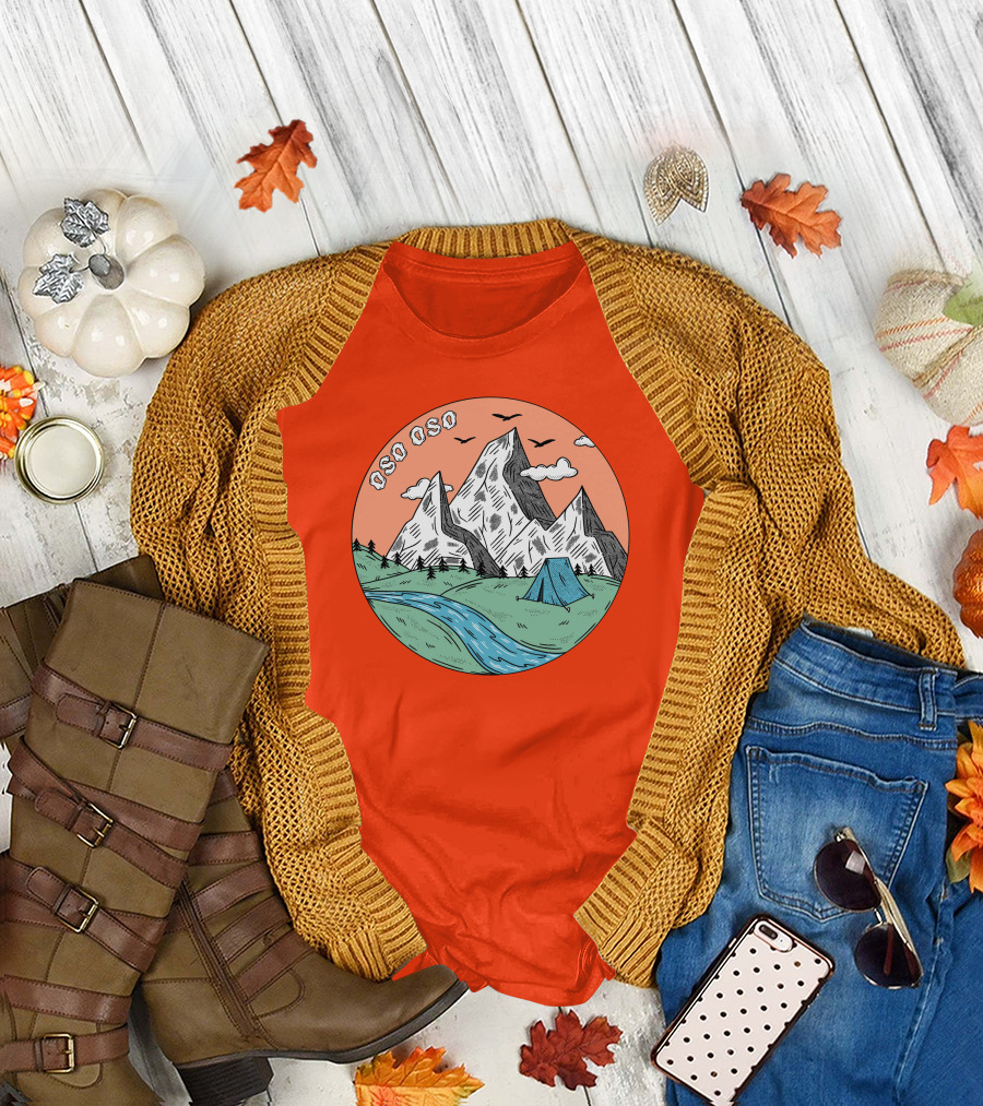 Christine Oso Oso River Tent Camping Mountains T-Shirt
