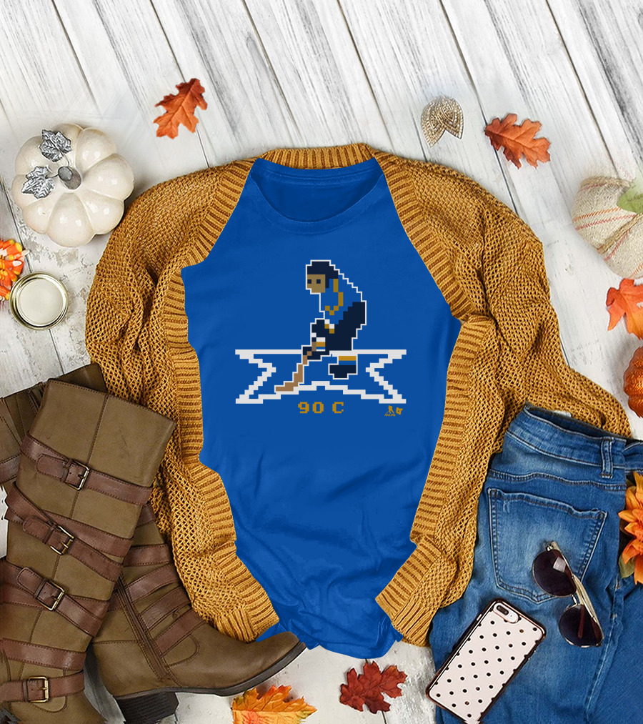 Breakingt Store Ryan O'Reilly 90 C Throwback Hockey Pixel T-Shirt