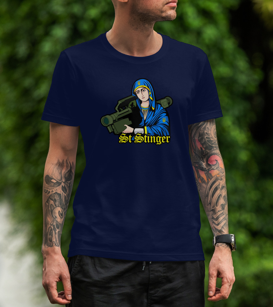 Saint Javelin St Stinger Blue And Yellow Soldier T-Shirt