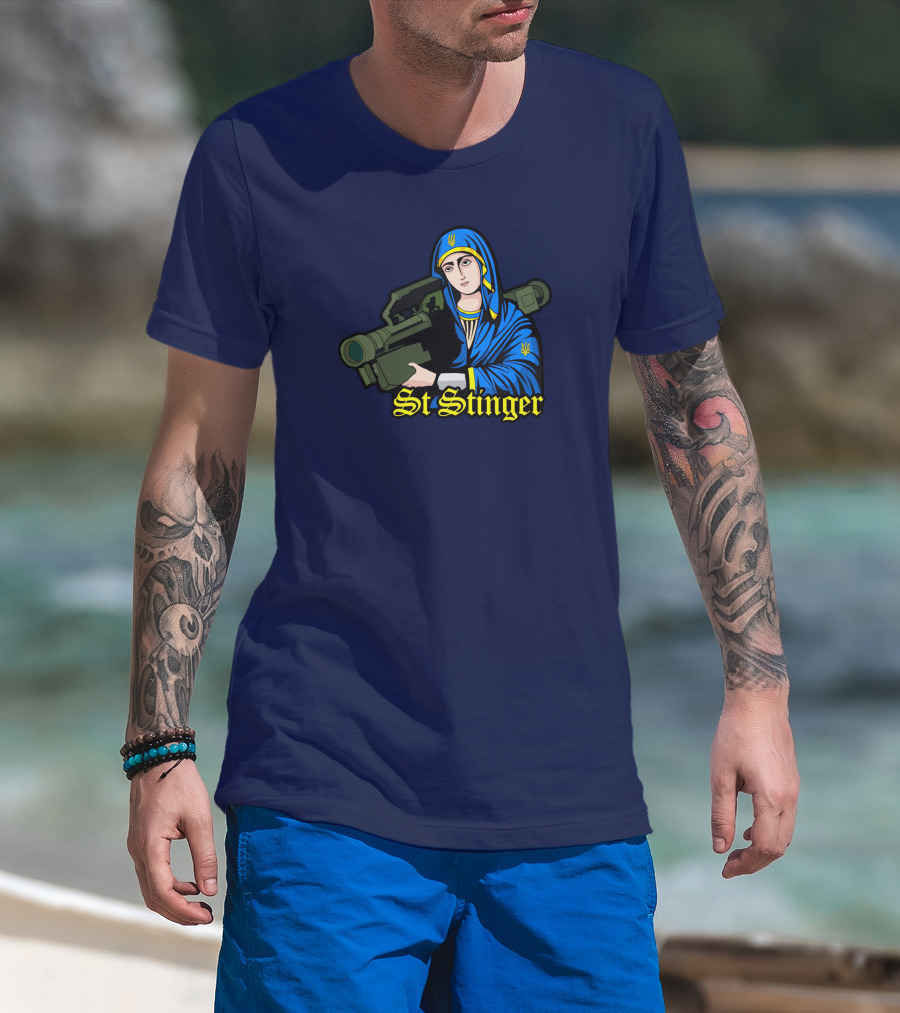 Saint Javelin St Stinger Blue And Yellow Soldier T-Shirt