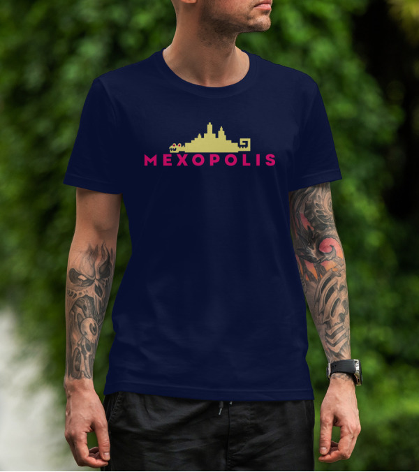 Mexopolis Jorge R. Gutierrez Cityscape Skyline T-Shirt