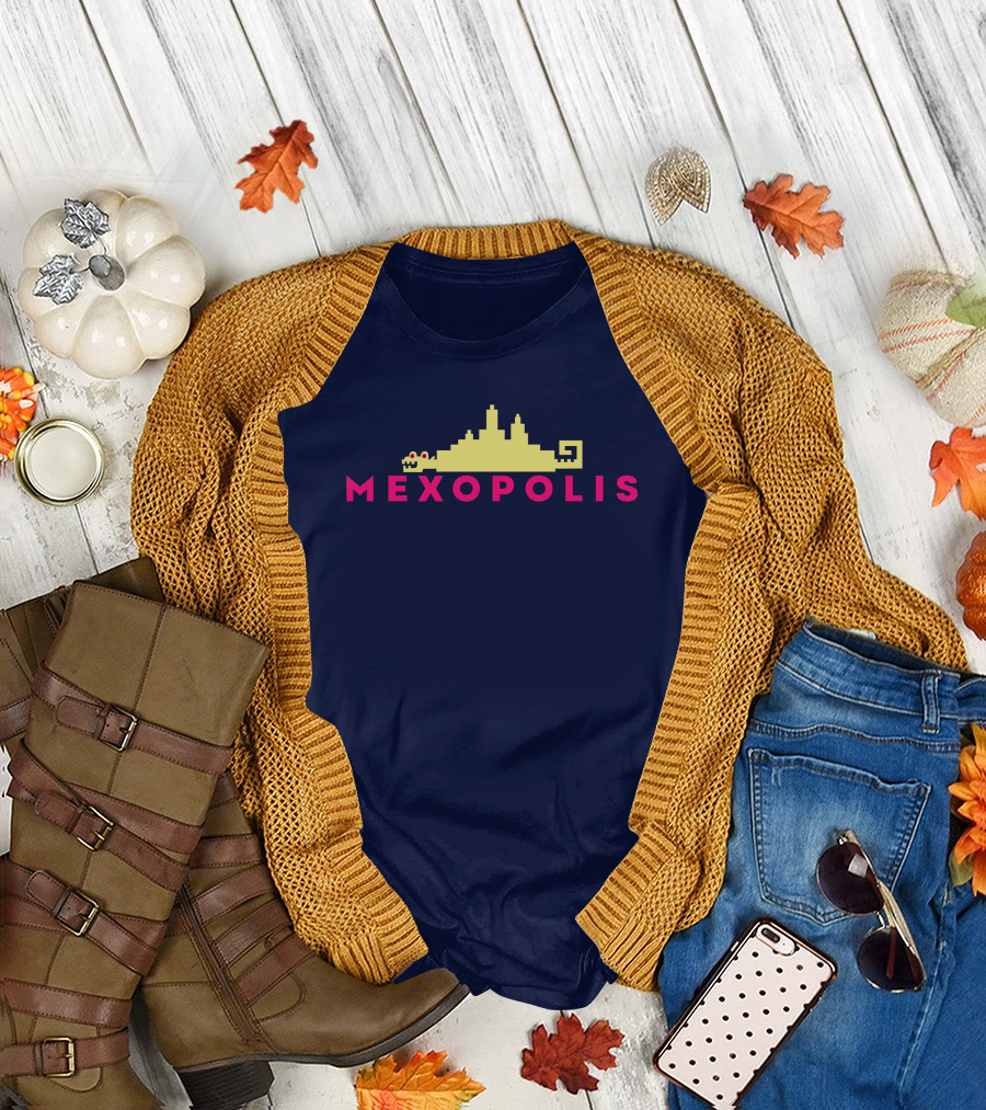 Mexopolis Jorge R. Gutierrez Cityscape Skyline T-Shirt