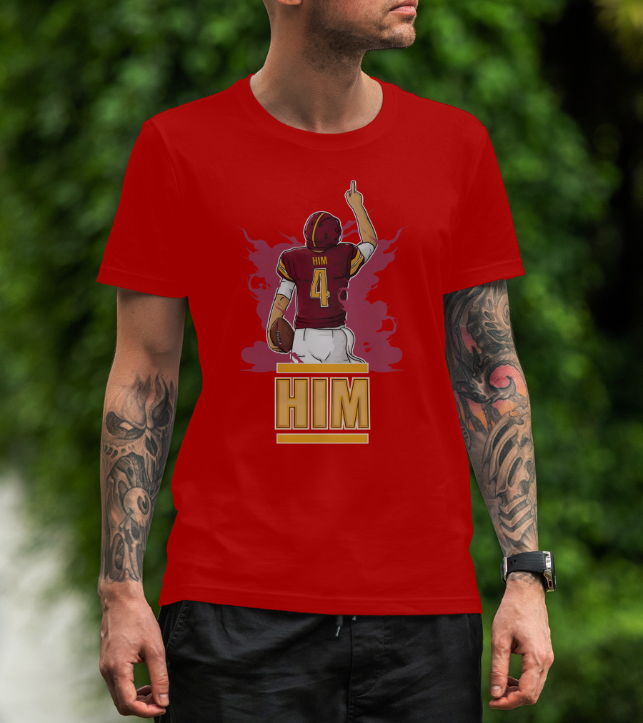 HIM 4 Football Artwork T-Shirt