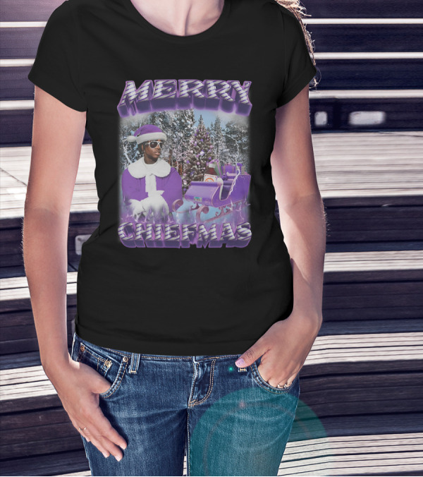 Merry Chiefmas Purple Santa Winter Wonderland T-Shirt