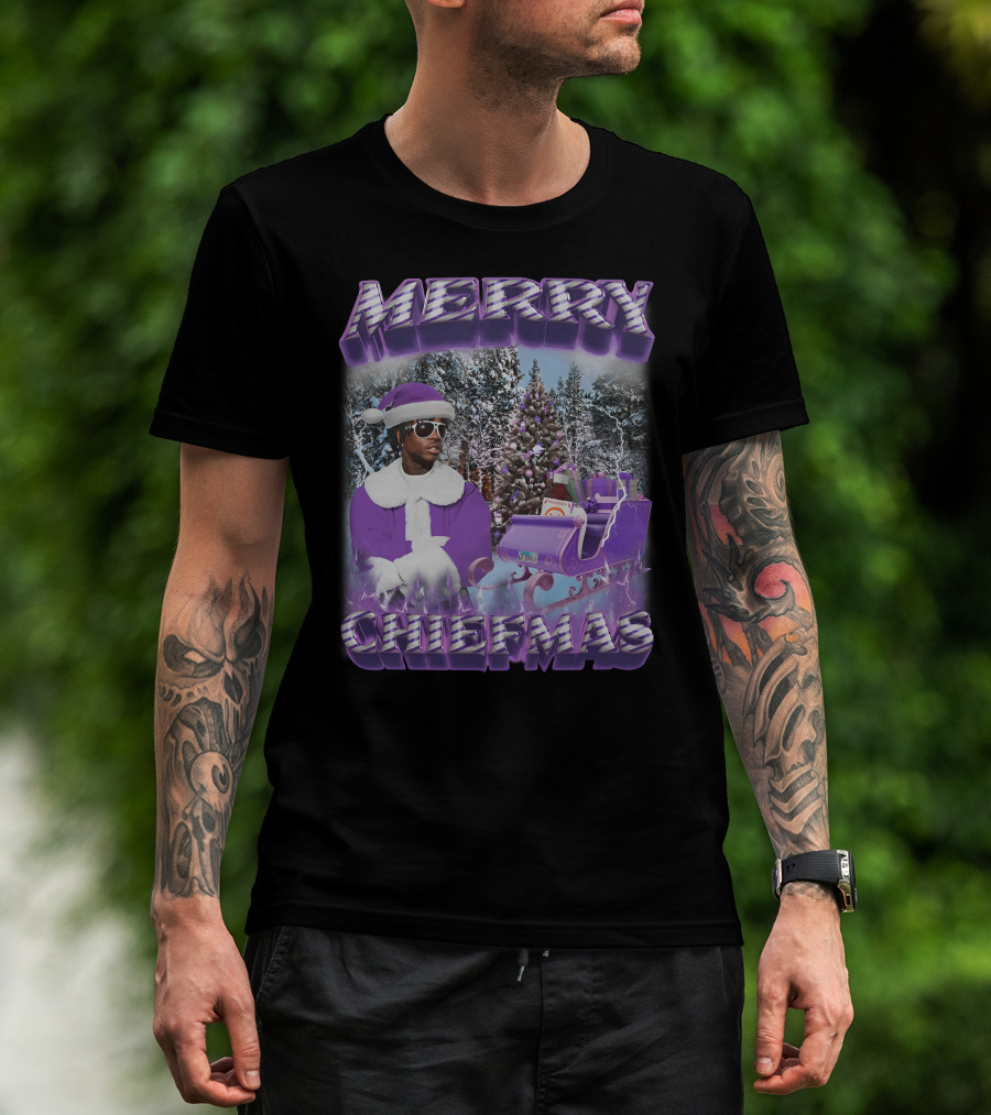 Merry Chiefmas Purple Santa Winter Wonderland T-Shirt