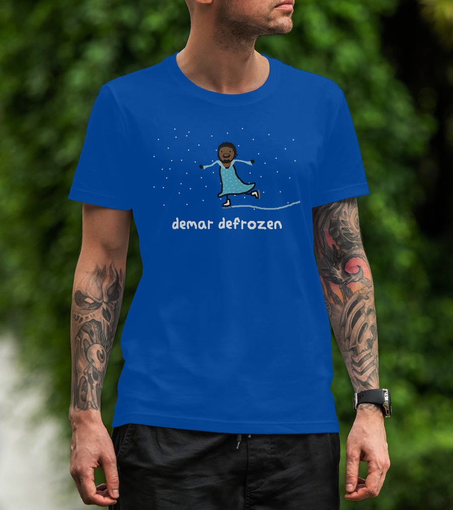 Demar Defrozen Ice Skating Figure With Sparkling Stars T-Shirt