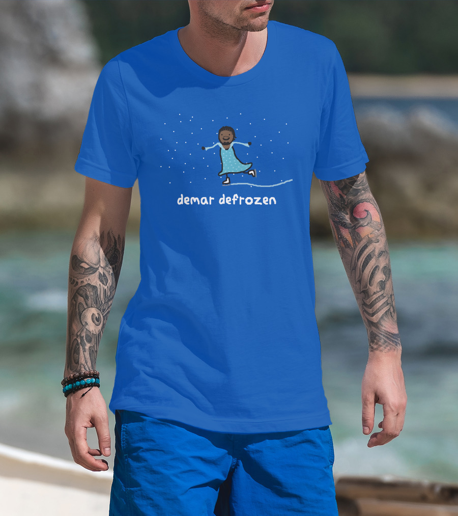 Demar Defrozen Ice Skating Figure With Sparkling Stars T-Shirt