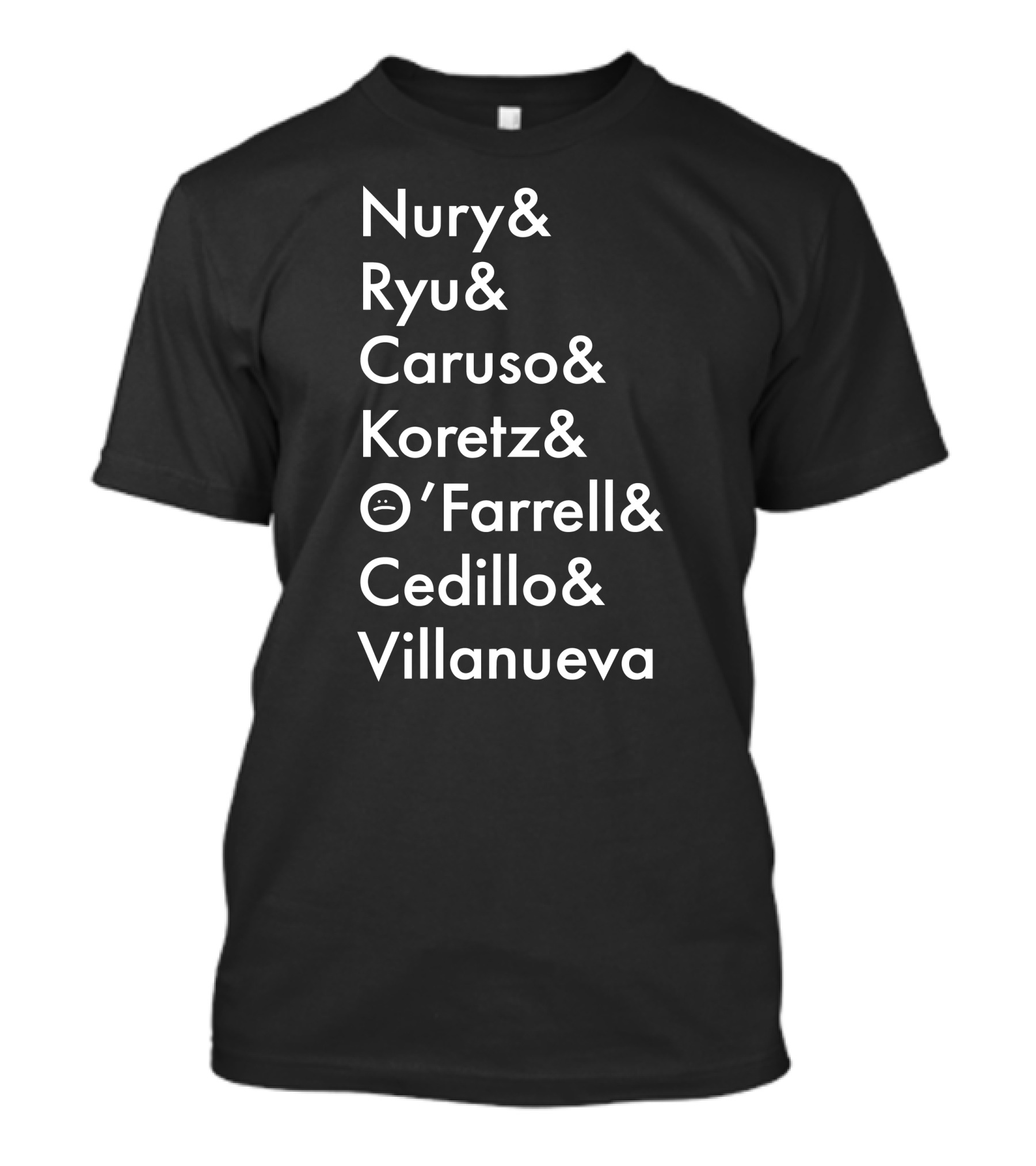 Nury Ryu Caruso Koretz O'Farrell Cedillo Villanueva T-Shirt