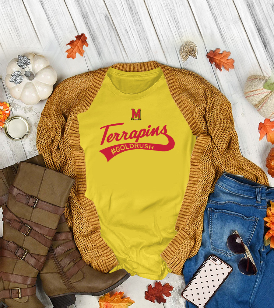 Terrapins #GOLDRUSH Maryland Terrapins M T-Shirt