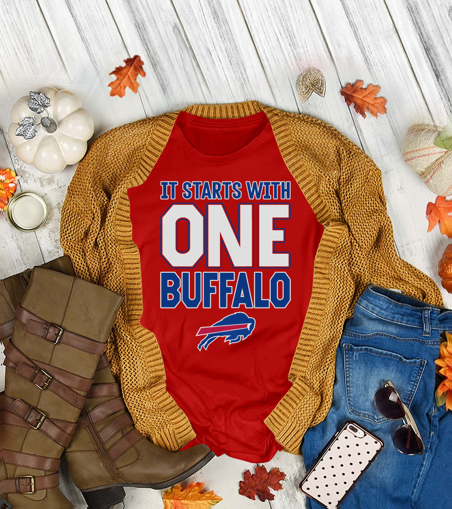 Ken Dorsey It Starts With One Buffalo Bills T-Shirt