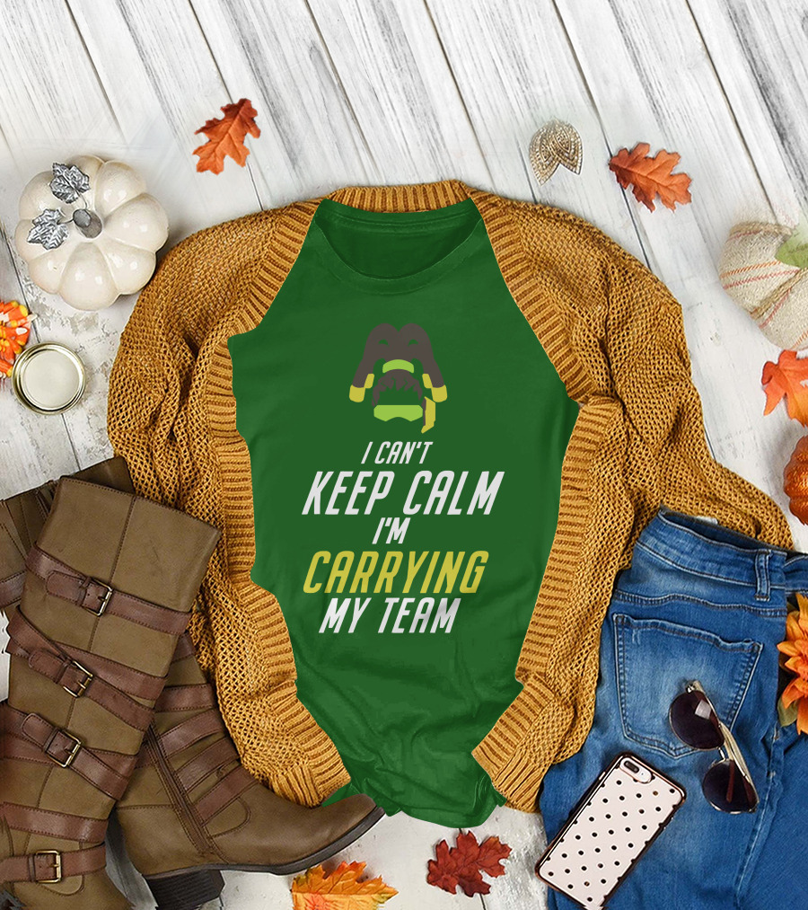 I Can't Keep Calm I'm Carrying My Team Gaming Themed T-Shirt