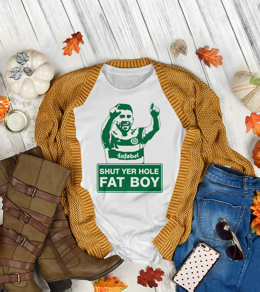 Greg Taylor Shut Yer Hole Fat Boy Celtic Football Dafabet T-Shirt